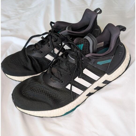 Adidas Equipment Plus Boost Running Shoes Black White Green H02759 Men's Size 11 - Picture 1 of 9